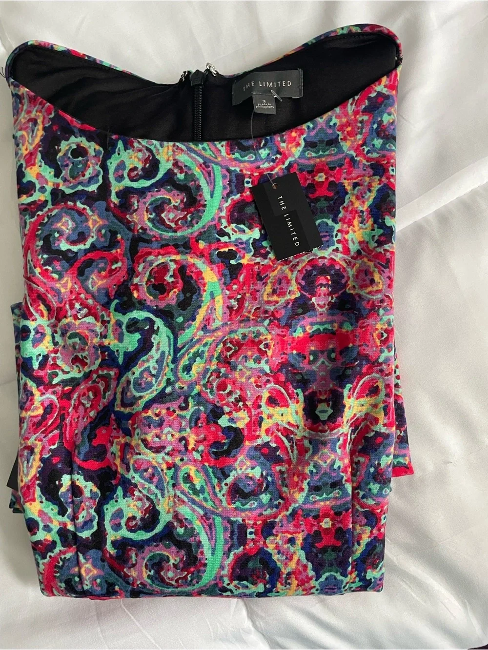 NWT Express Long Sleeve Multicolor Swirl Print Dress